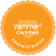 Yammer certtification badge Administrator