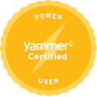 Yammer certtification badge power-user