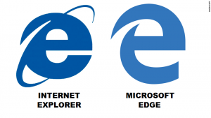 Logos von Microsoft Internet Explorer und Edge