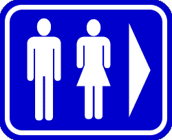 Toiletten Hinweisschild