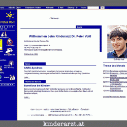 Screendump www.kinderarzt.at aus 2003