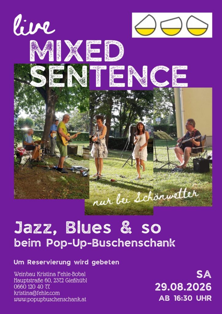 Mixed Sentence: Ankündigungsplakat 29.8.2026